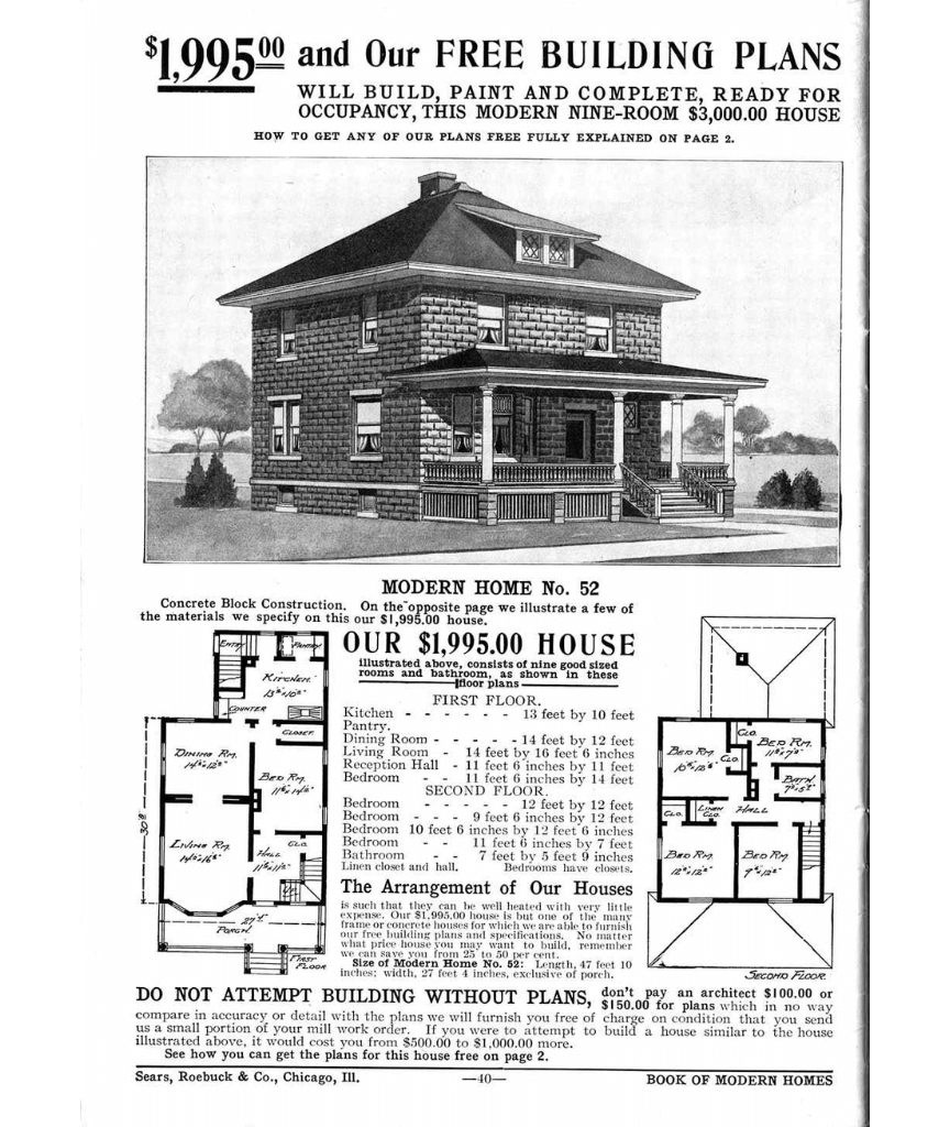 Sears Modular Homes Buildings Plans Advertisement black and white