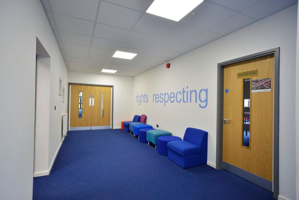 Heathlands Primary School additional classroom block â modular construction by Modulek Completed modular school building at Heathlands Primary School providing additional classrooms